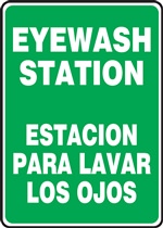 Safety Sign - Eyewash Station (Bilingual)
