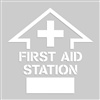 Adhesive Floor Stencil - First Aid Station