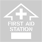 Adhesive Floor Stencil - First Aid Station