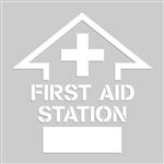Adhesive Floor Stencil - First Aid Station