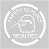 Floor Stencil - Safety Glasses Required