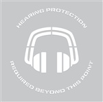 Adhesive Floor Stencil - Hearing Protection Required