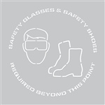 Floor Stencil - Safety Glasses & Shoes Required