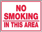 Large Safety Sign - No Smoking In This Area