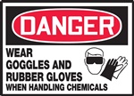DangerWear Goggles And Rubber Gloves