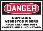 Danger Sign - Contains Asbestos Fibers