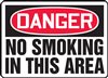 Danger Sign - No Smoking In This Area