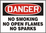 Danger Sign - No Smoking No Open Flames No Sparks