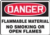 Danger Sign - Flammable Material No Smoking Or Open Flames