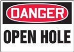 ANSI Danger Sign - Open Hole