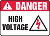 Danger Sign  With Graphic - High Voltage Area