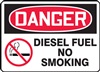 Danger Sign - Diesel Fuel No Smoking