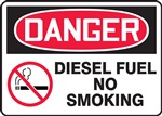 Danger Sign - Diesel Fuel No Smoking