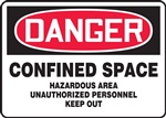 Danger Sign - Confined Space Hazardous Area