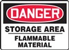 Danger Sign - Storage Area Flammable Material