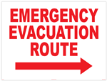 Safety Sign - Emergency Evacuation Route