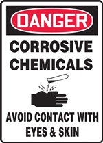 Danger Sign - Corrosive Chemicals