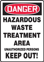 Danger Sign - Hazardous Waste Treatment Area
