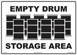 Storage Area Sign - Empty Drums