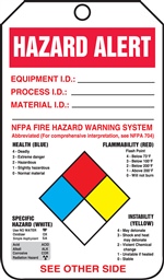 Hazard Alert Tag (NFPA)