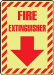Fire Extinguisher - Glow In The Dark Sign