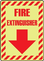 Fire Extinguisher - Glow In The Dark Sign