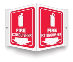 Fire Extinguisher (With Arrow) Projecting Sign
