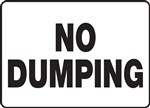 Safety Sign - No Dumping