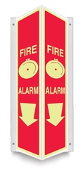 Safety Sign - Fire Alarm (Glow In The Dark) Projecting