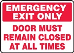 Safety Sign - Emergency Exit Only Door