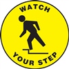 Adhesive Circle Floor Sign - Watch Your Step