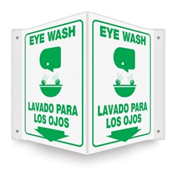 Eye Wash (Bilingual) Projecting Sign