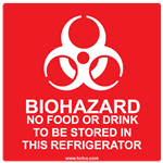 Biohazard No Food or Drink Label
