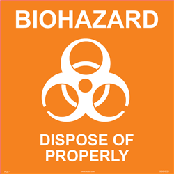 Biohazard Label - Dispose of Properly