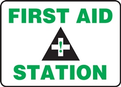 Safety Sign - First Aid Station