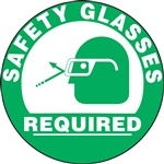 Floor Sign - Safety Glasses Required Decal