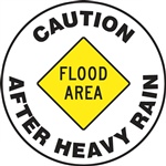 Caution Sign -  Flood Area Pavement Sign