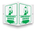 Safety Sign - Emergency Shower Projecting