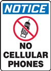 Notice Sign - No Cellular Phones