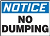 Notice Sign - No Dumping