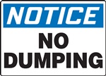 Notice Sign - No Dumping