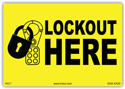 Safety Sign - Lockout Here
