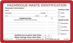 Satellite Accumulation Label | HCL Labels, Inc.