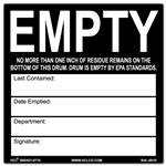 Empty Waste Container Label