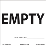 Empty Label with Date Emptied