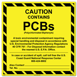 Caution Contains PCB's Label