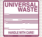 Universal Waste Tyvek Pinfed Label | HCL Labels