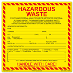 California And Federal Hazardous Waste Laser Printer Label