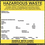Pinfed Hazardous Waste Label