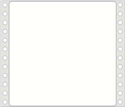 Pinfed Vinyl Label - 6" x 6" Blank - Pack of 500